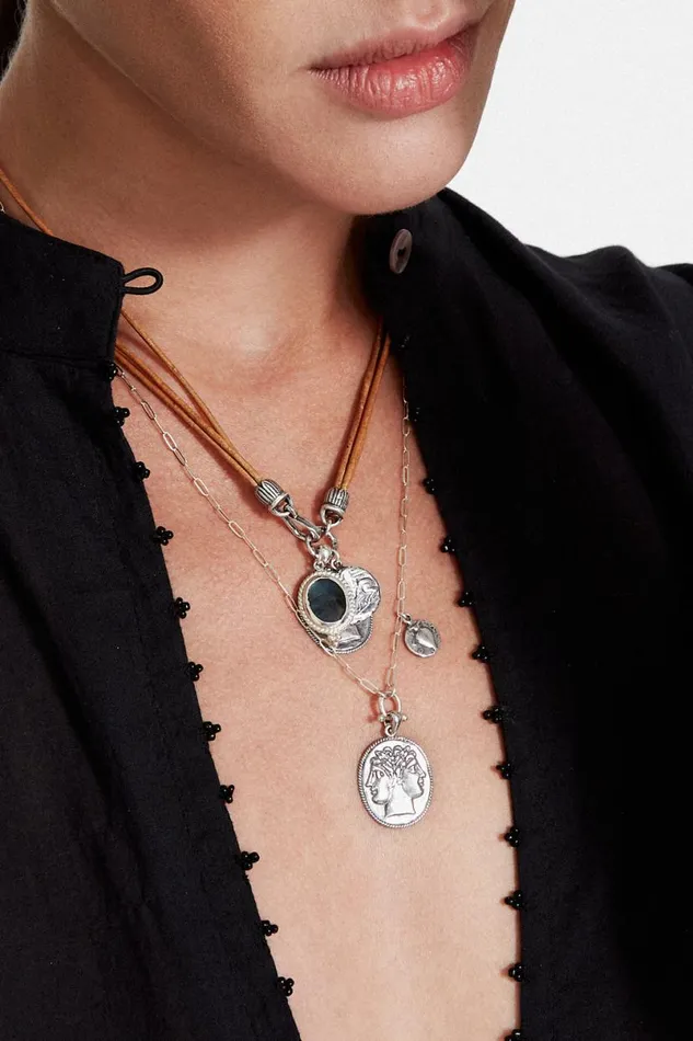 Chan Luu Roma Charm Necklace Labradorite Mix Women Necklaces
