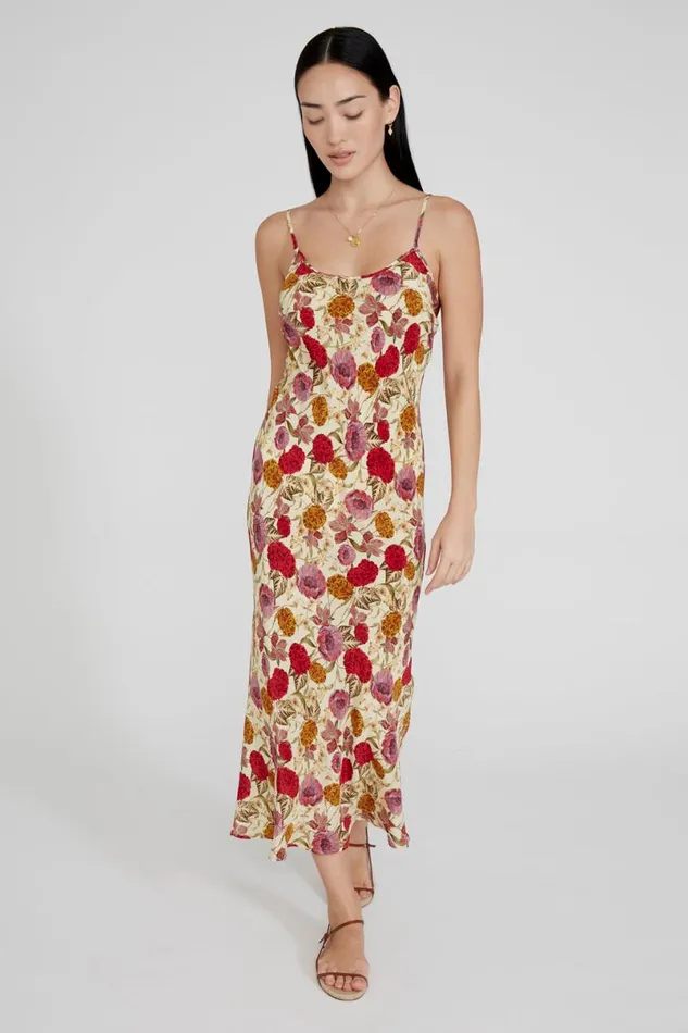 Chan Luu Rosalie Slip Dress Marigold Women Dresses