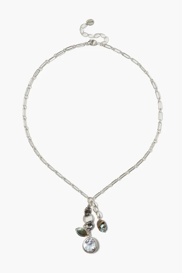 Chan Luu Sardinia Charm Necklace Labradorite Women Necklaces
