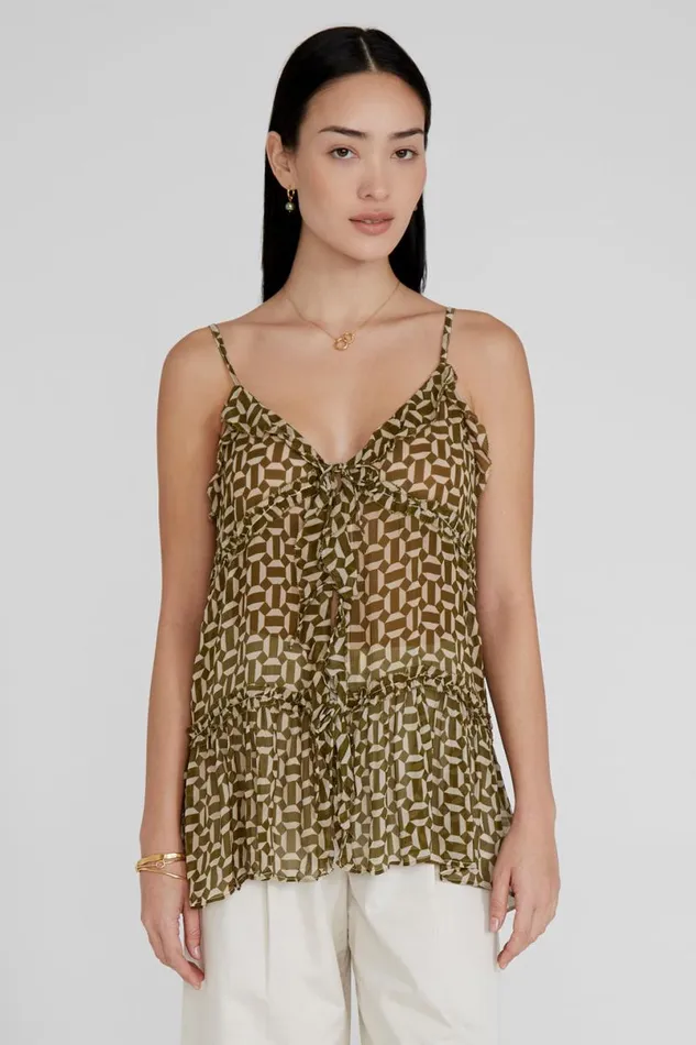 Chan Luu Seraphina Top Fir Green Women Tops