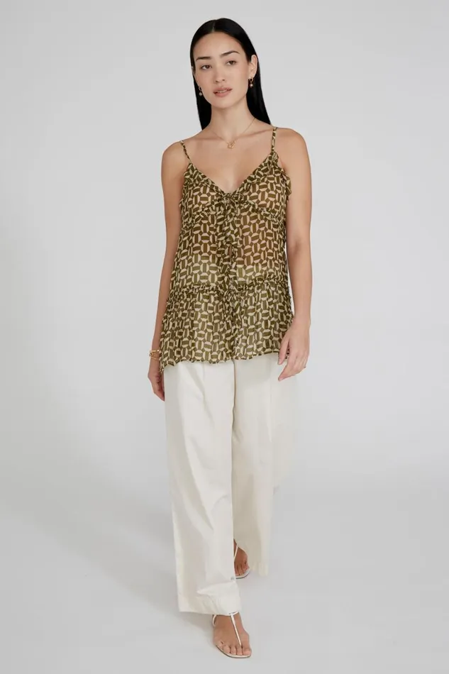Chan Luu Seraphina Top Fir Green Women Tops