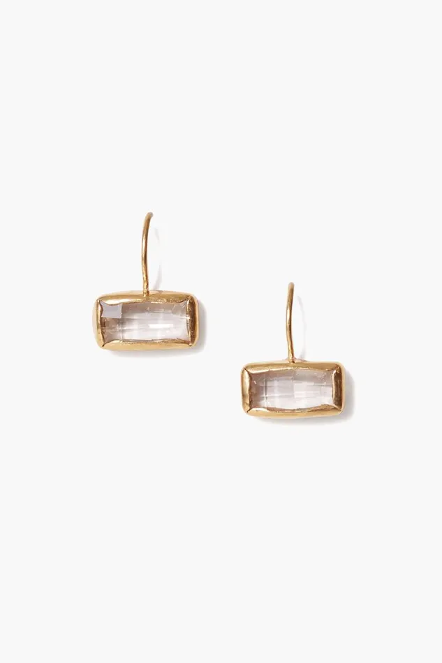 Chan Luu Silver Shade Crystal Tab Earrings Women Earrings