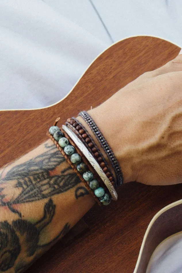 Chan Luu Single Wrap Bracelet Matte African Turquoise Women Bracelets