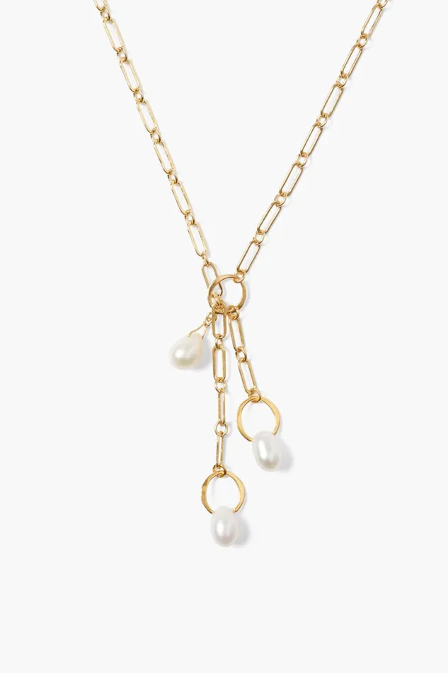Chan Luu Tamsyn Necklace White Pearl Women Necklaces