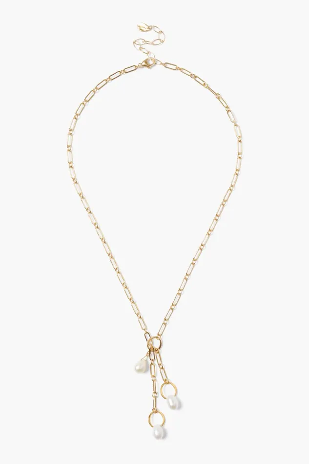 Chan Luu Tamsyn Necklace White Pearl Women Necklaces
