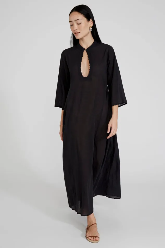 Chan Luu Tanya Plunge Dress Caviar Women Dresses
