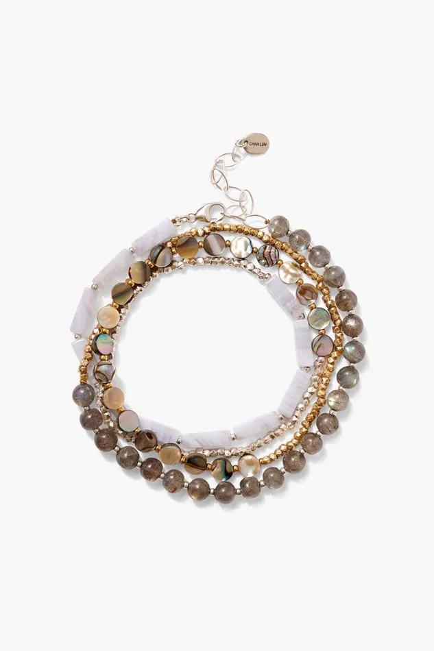 Chan Luu Taos Wrap Bracelet Blue Mix Women Bracelets