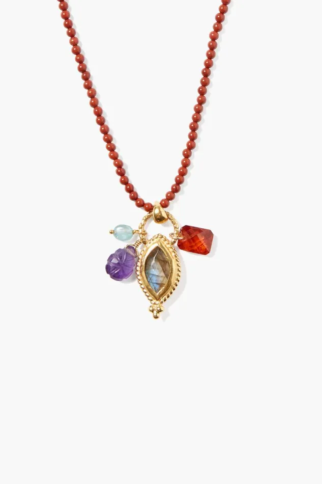 Chan Luu Tavi Charm Necklace Red Jasper Mix Women Necklaces
