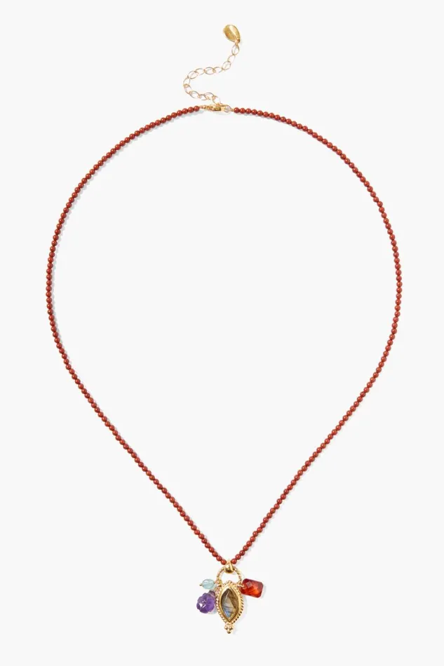 Chan Luu Tavi Charm Necklace Red Jasper Mix Women Necklaces