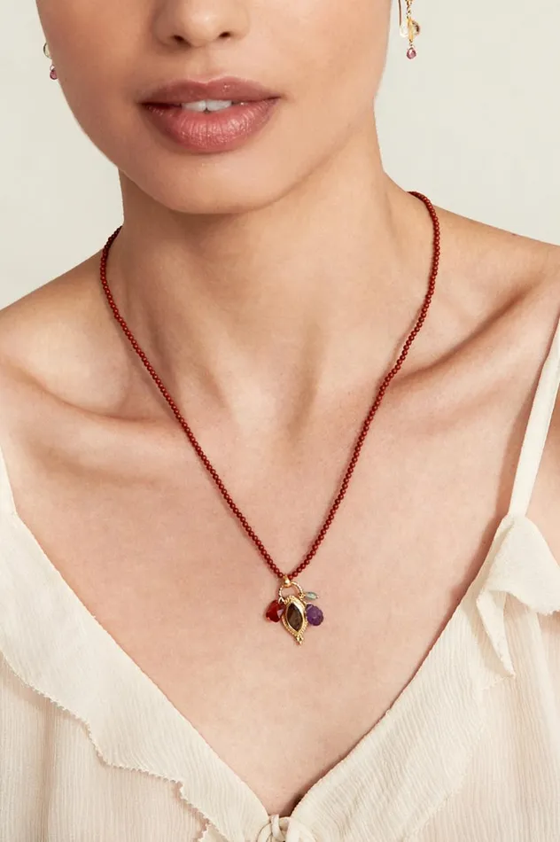 Chan Luu Tavi Charm Necklace Red Jasper Mix Women Necklaces