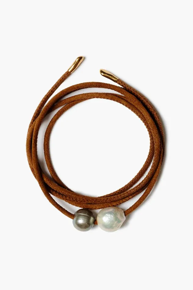 Chan Luu Vanya Leather Wrap Bracelet Brown Women Bracelets