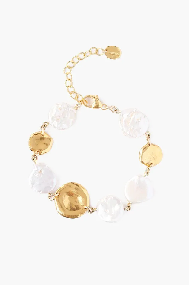 Chan Luu White Keshi Pearl Bracelet Women Bracelets