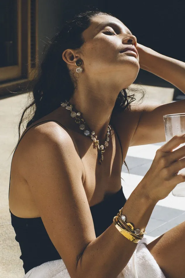 Chan Luu White Keshi Pearl Bracelet Women Bracelets