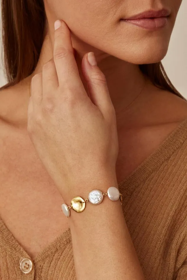 Chan Luu White Keshi Pearl Bracelet Women Bracelets