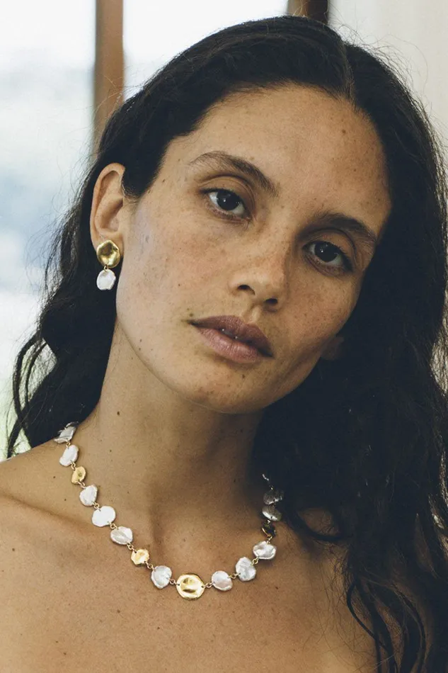 Chan Luu White Keshi Pearl Necklace Women Necklaces