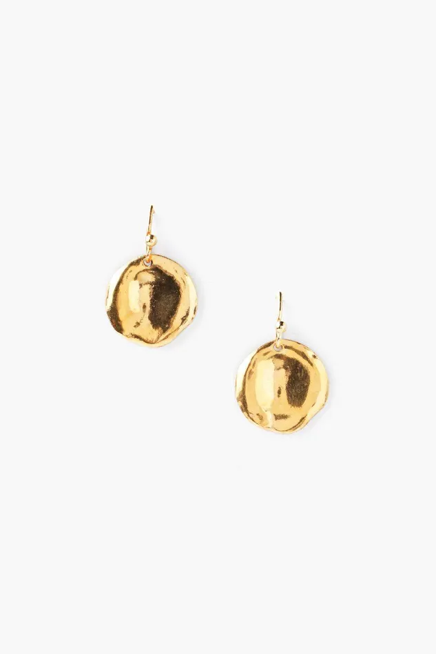 Chan Luu Yellow Gold Coin Drop Earrings Women Earrings