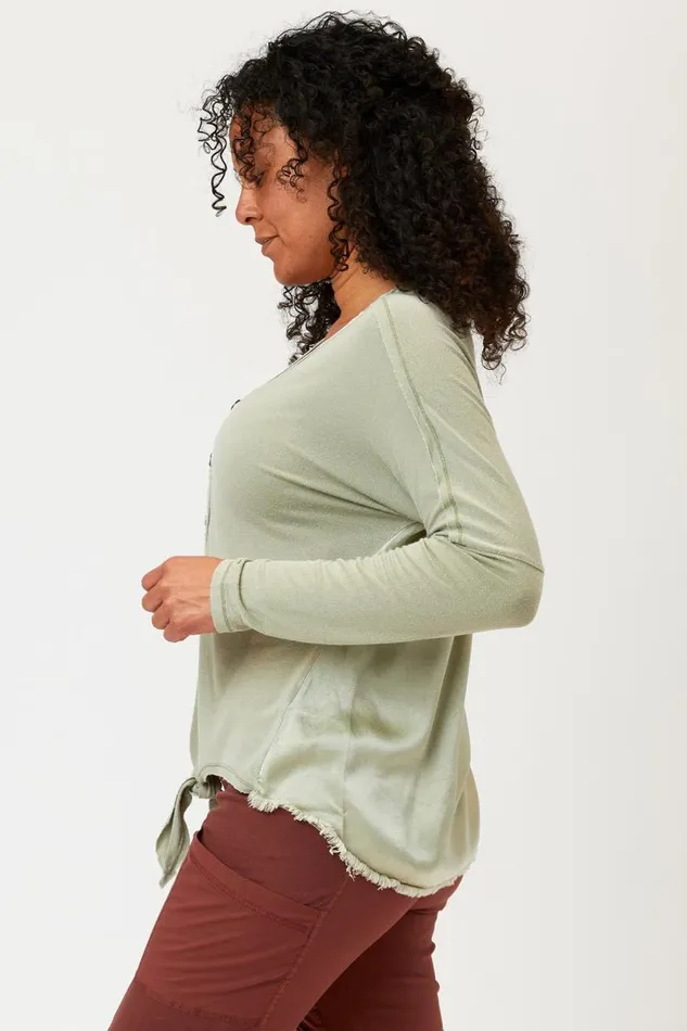 Chaski Tie Top Elm Pigment Clothing XCVI ShirtsBlouses
