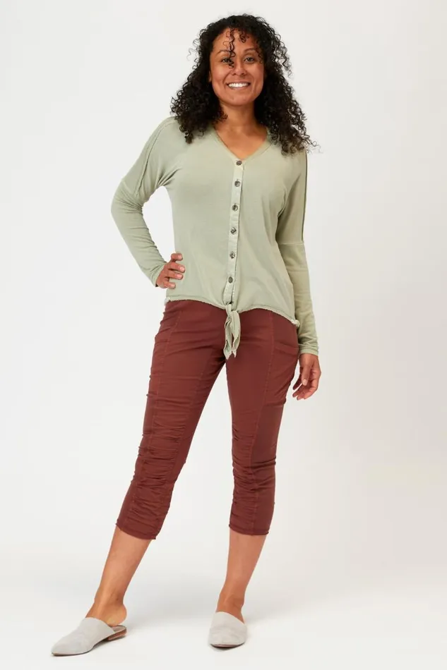 Chaski Tie Top Elm Pigment Clothing XCVI ShirtsBlouses