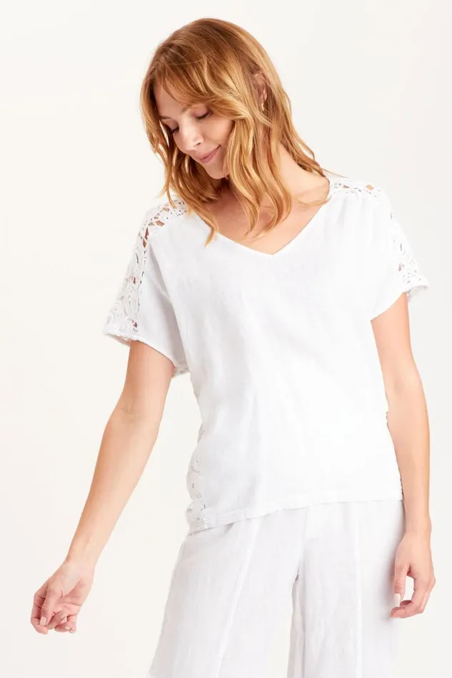 Chastain Top White Clothing XCVI ShirtsBlouses