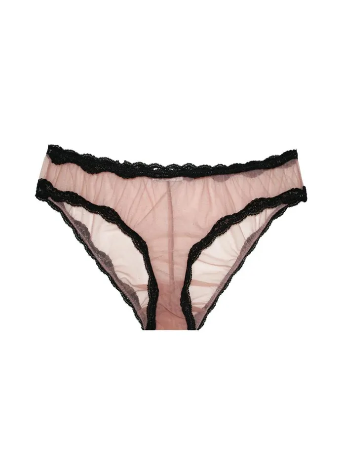 Cheekys and Hiphuggers Lingerie Fleur Du Mal Sheer Tulle Bikini Petal