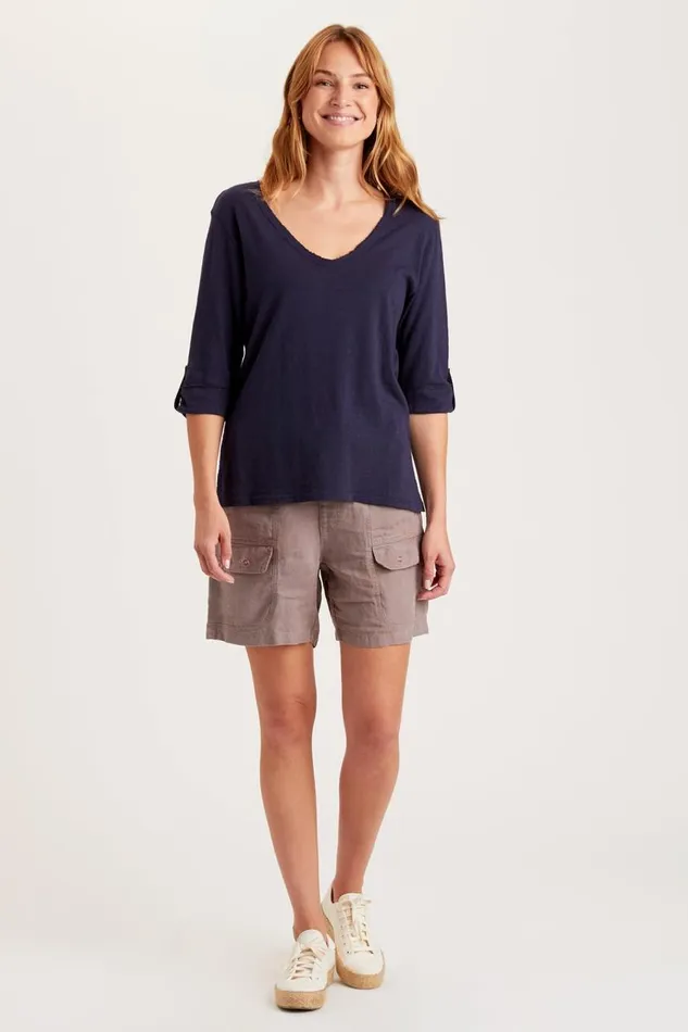 Christabel Top Navy Clothing XCVI ShirtsBlouses