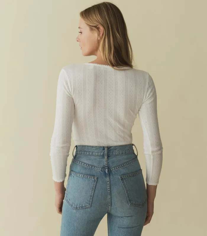 CILLA TEE Salt Quelle Jolie Pointelle Shop DEN Tees