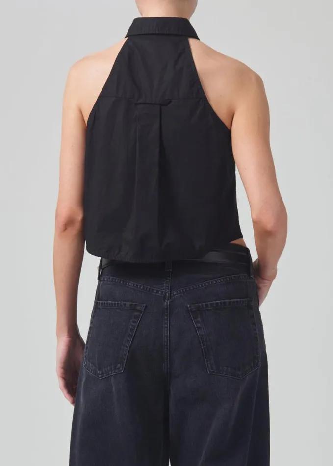 Citizens Of Humanity Adeline Sleeveless Shirt Black Women Tops