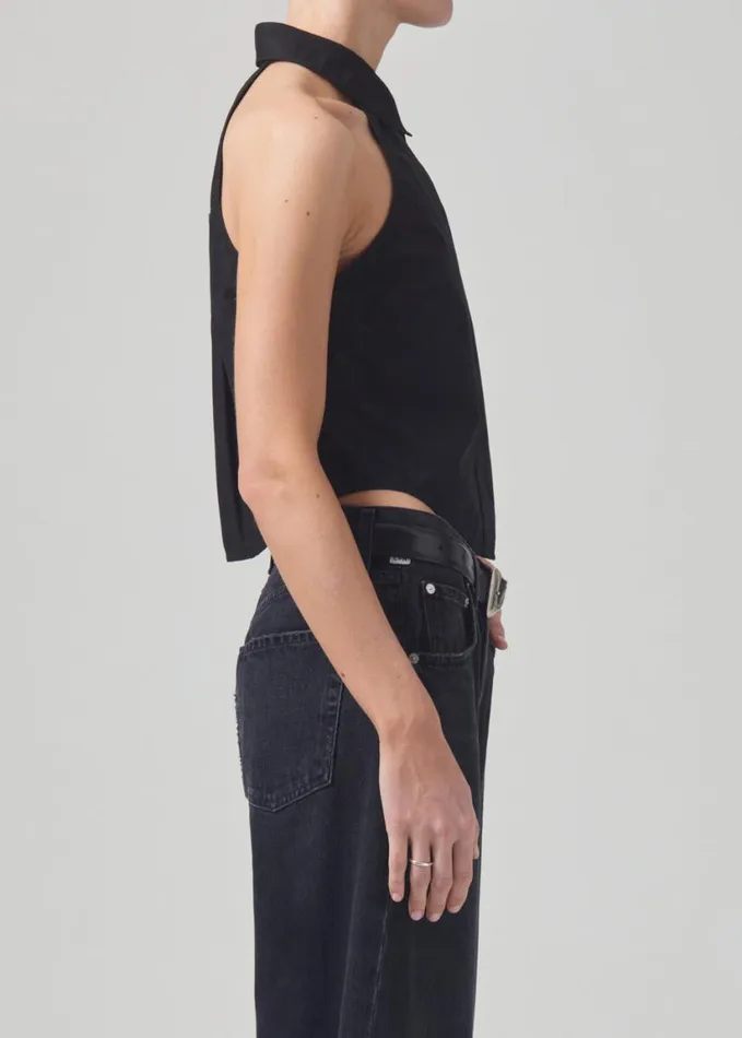 Citizens Of Humanity Adeline Sleeveless Shirt Black Women Tops