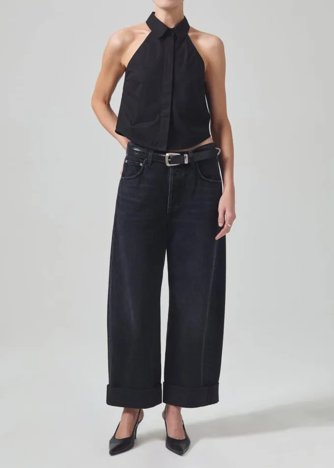 Citizens Of Humanity Adeline Sleeveless Shirt Black Women Tops