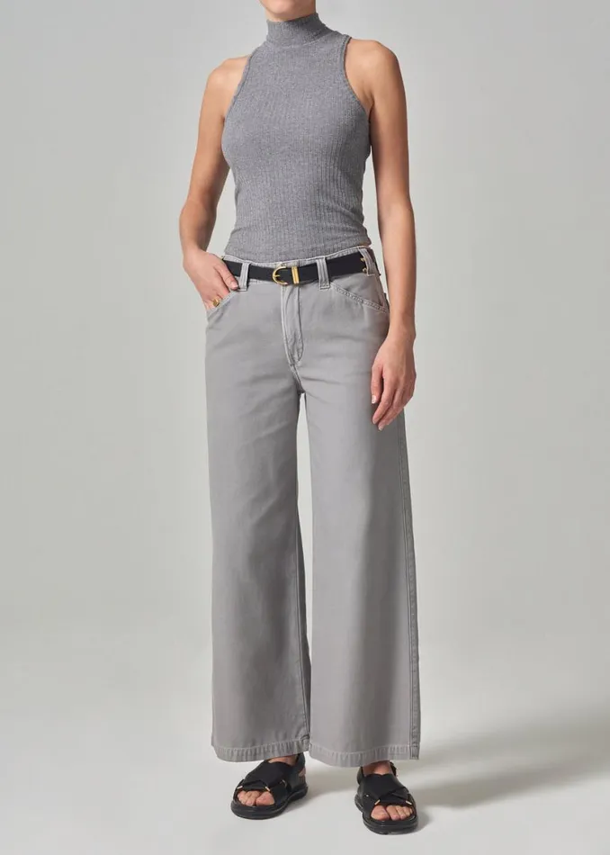 Citizens Of Humanity Alice Baby Turtleneck Tank Milano Grey Women Tops