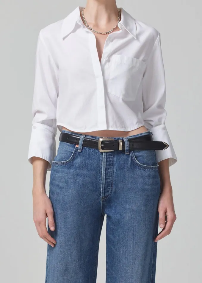 Citizens Of Humanity Bea Crop Top White Women Tops