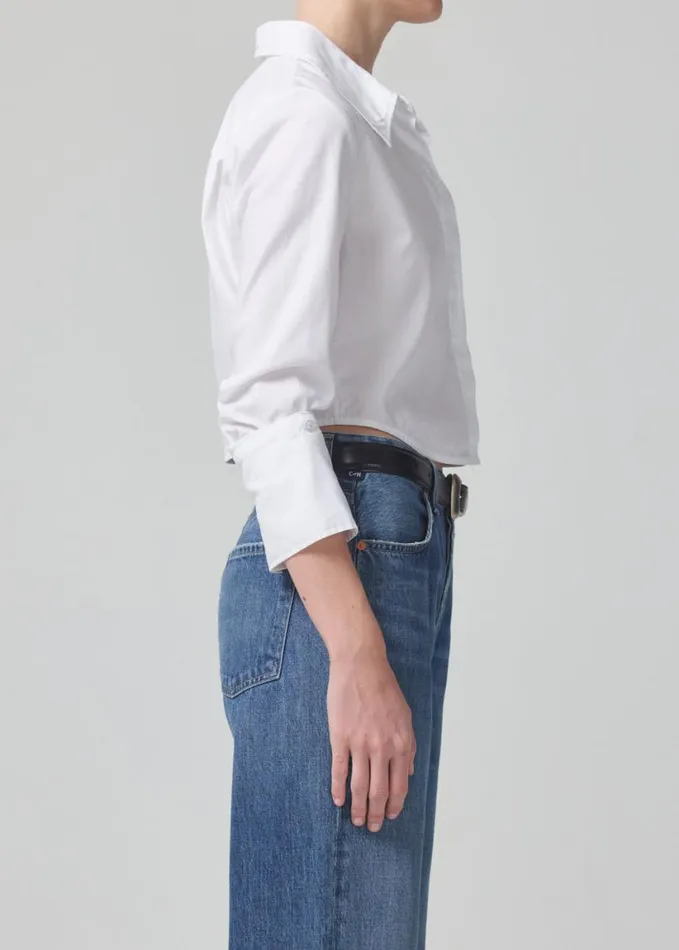 Citizens Of Humanity Bea Crop Top White Women Tops