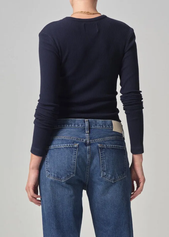 Citizens Of Humanity Bina Crewneck Navy Women Tops