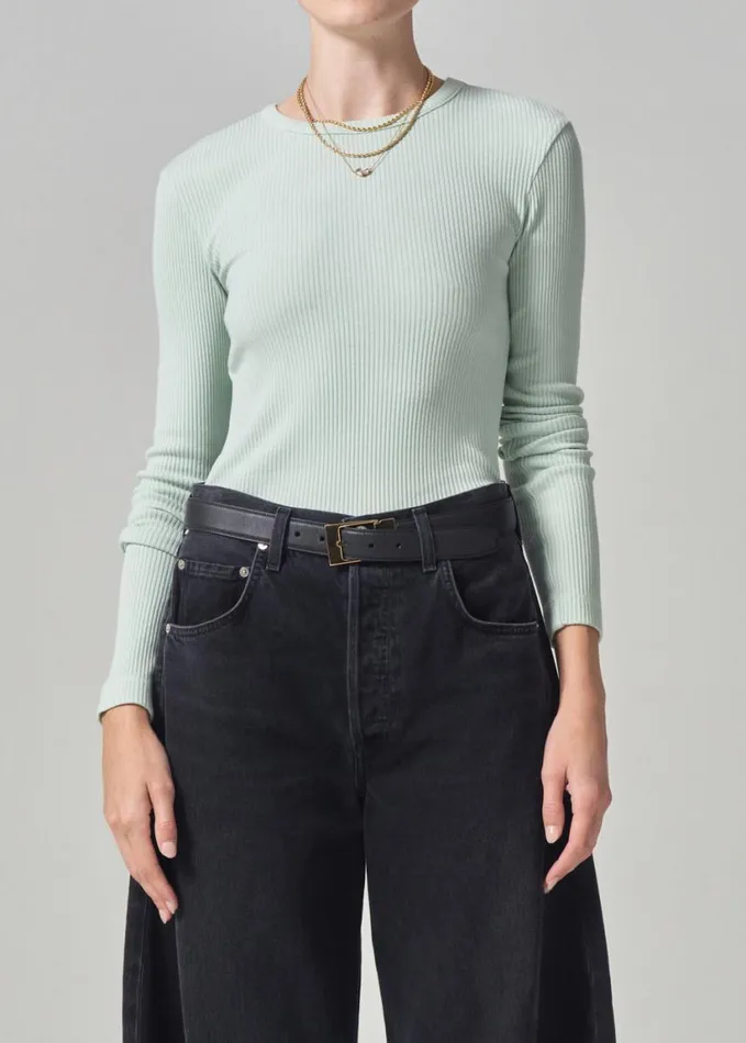 Citizens Of Humanity Bina Crewneck Pistachio Women Tops