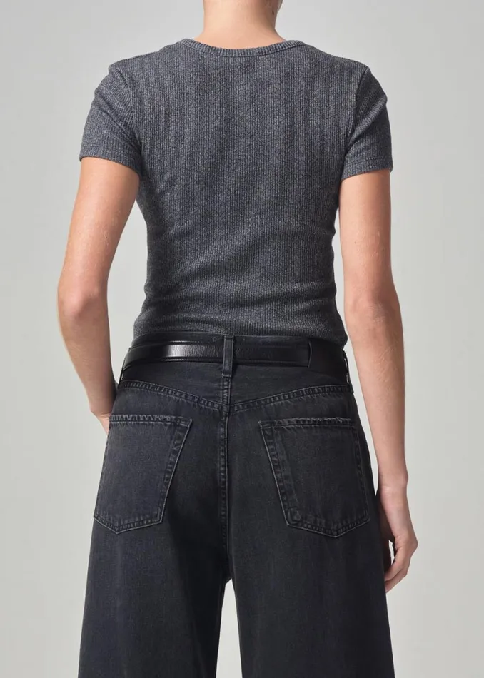 Citizens Of Humanity Bree Baby Tee Charcoal Women Tops