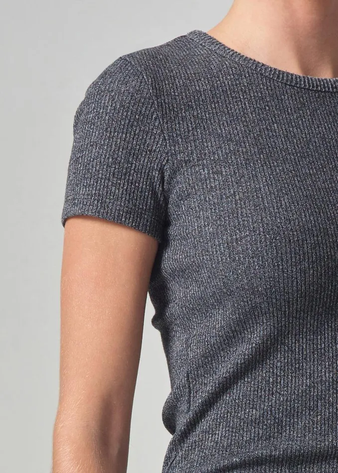 Citizens Of Humanity Bree Baby Tee Charcoal Women Tops
