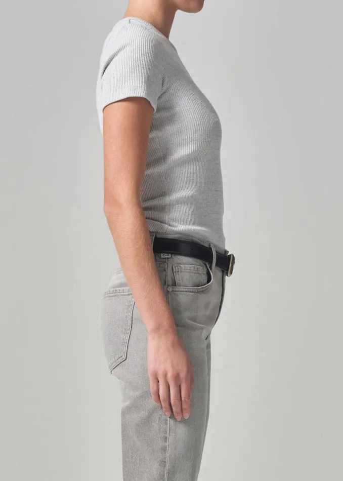 Citizens Of Humanity Bree Baby Tee Heather Grey Women Tops