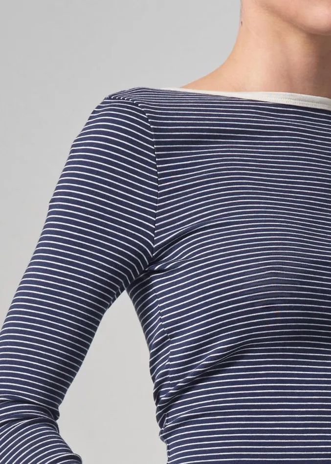 Citizens Of Humanity Carys Deep Scoop Newport Stripe Women Tops
