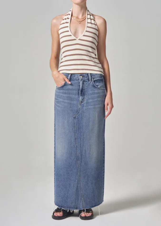 Citizens Of Humanity Circolo Reworked Maxi Skirt Glisten Women Skirts