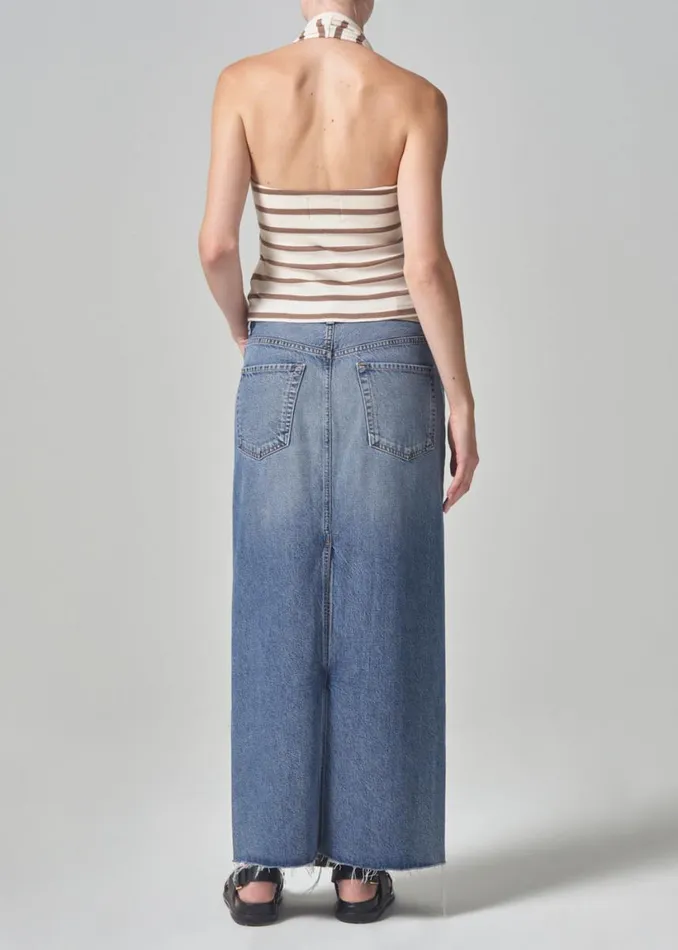Citizens Of Humanity Circolo Reworked Maxi Skirt Glisten Women Skirts