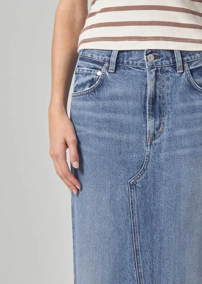 Citizens Of Humanity Circolo Reworked Maxi Skirt Glisten Women Skirts