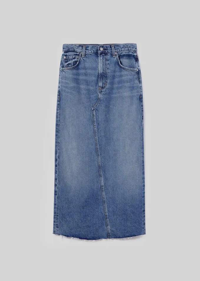 Citizens Of Humanity Circolo Reworked Maxi Skirt Glisten Women Skirts