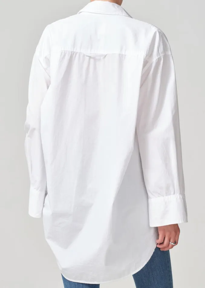 Citizens Of Humanity Cocoon Shirt Optic White Women Tops