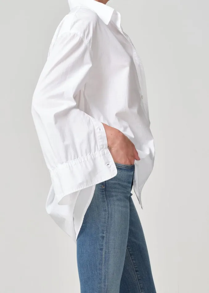 Citizens Of Humanity Cocoon Shirt Optic White Women Tops