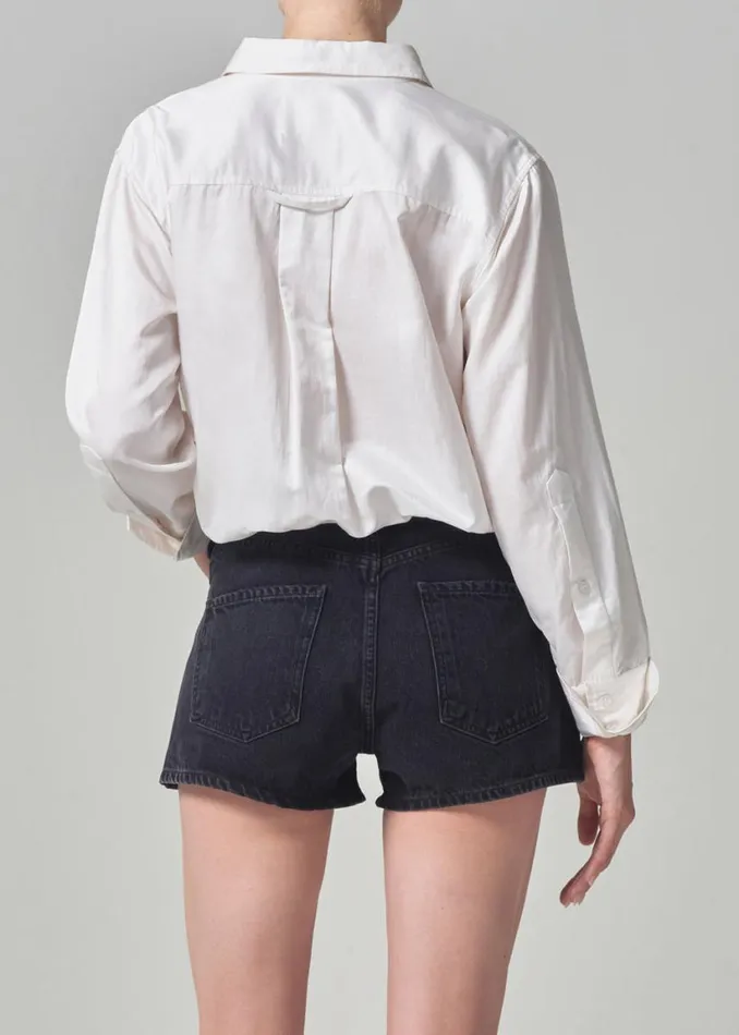 Citizens Of Humanity Dree Emrboidered Shirt Optic White Women Tops
