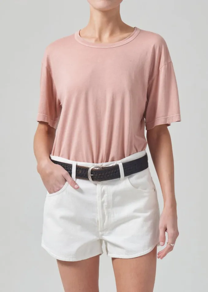 Citizens Of Humanity Elisabetta Relaxed Tee Mineral Roselle Women Tops