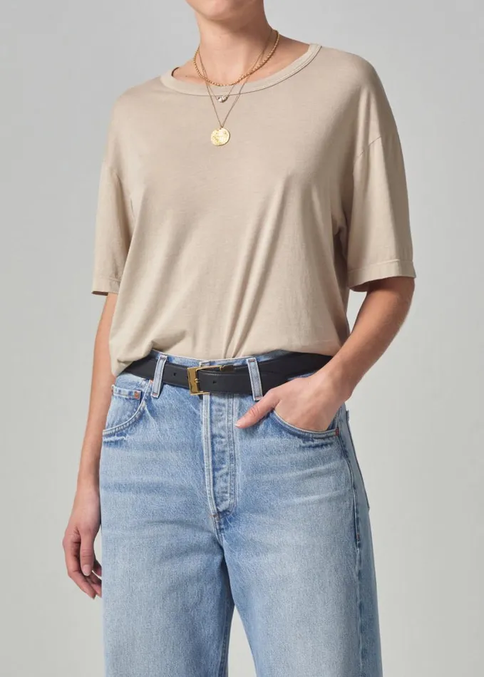 Citizens Of Humanity Elisabetta Relaxed Tee Taos Sand Women Tops