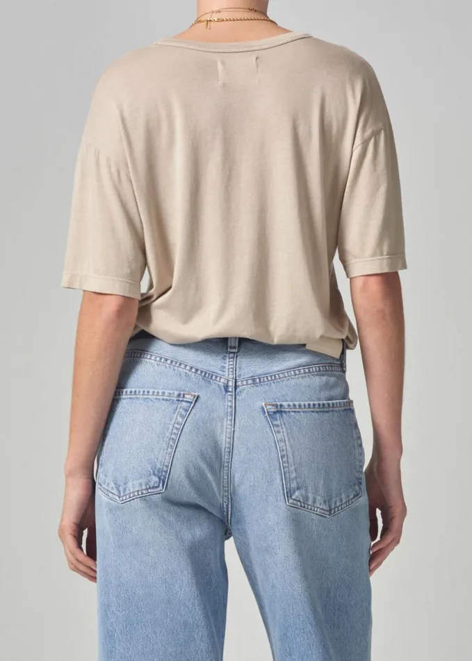 Citizens Of Humanity Elisabetta Relaxed Tee Taos Sand Women Tops