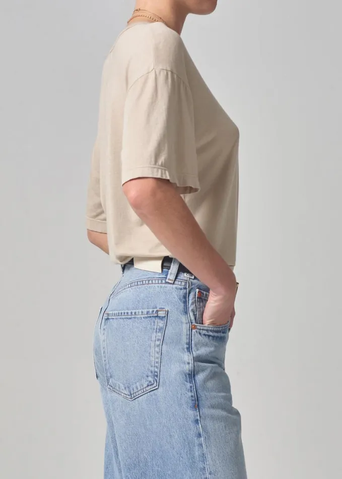 Citizens Of Humanity Elisabetta Relaxed Tee Taos Sand Women Tops