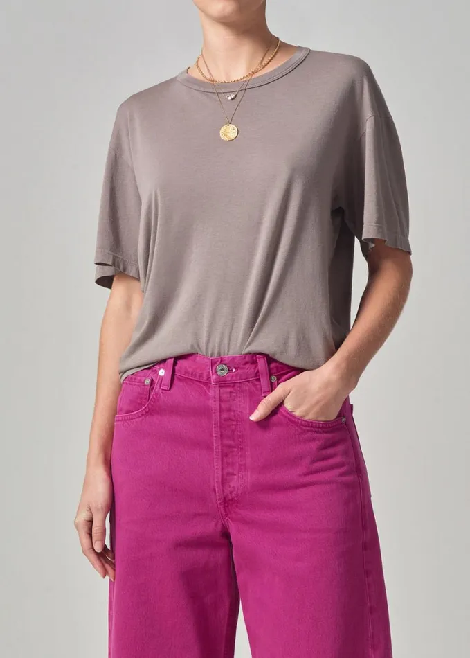 Citizens Of Humanity Elisabetta Relaxed Tee Taupe Women Tops